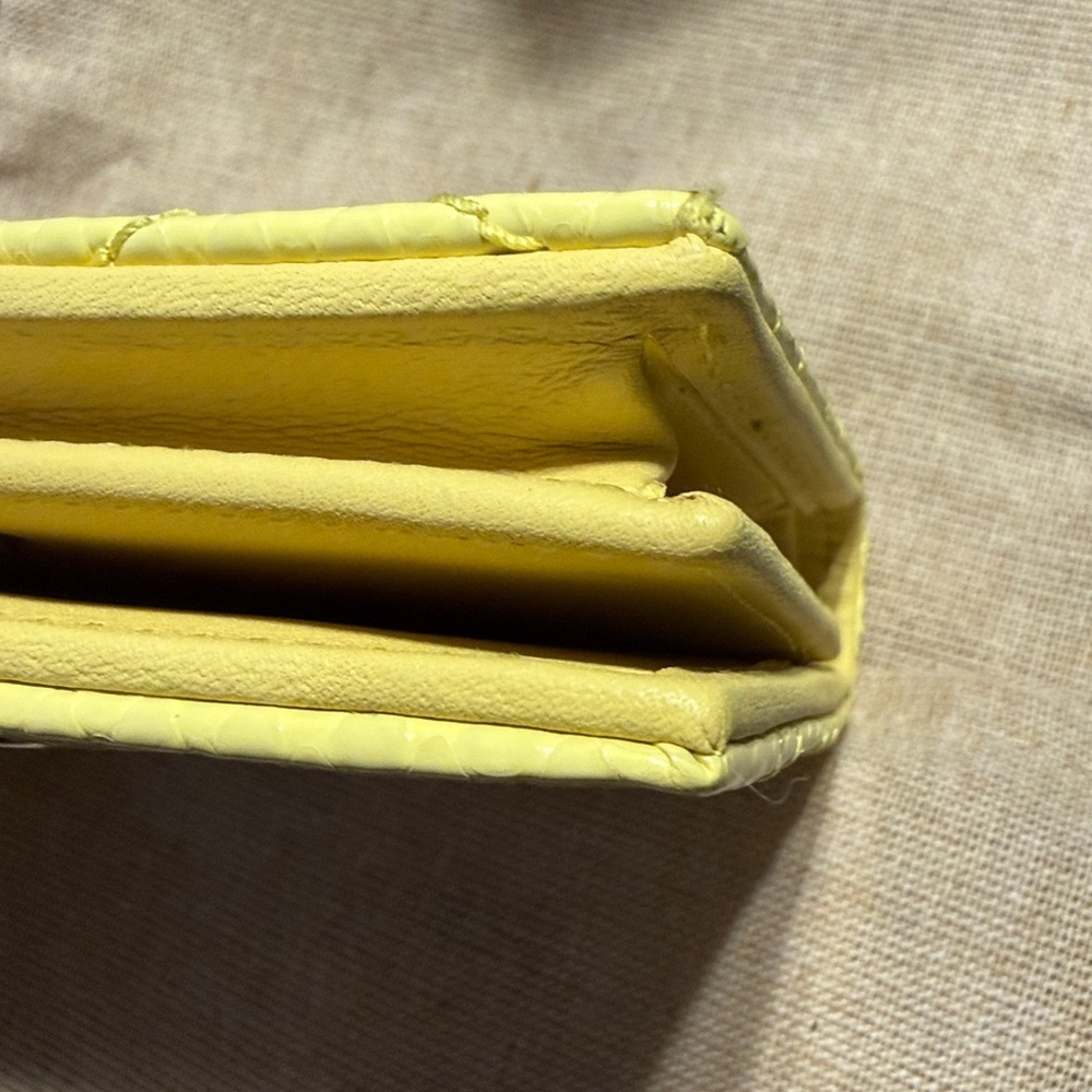 Gucci Python GG Marmont Compact Wallet- Yellow - Picture 4 of 5